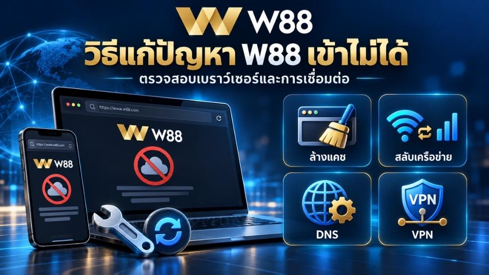 แก้ปัญหาเข้า w88 ไม่ได้